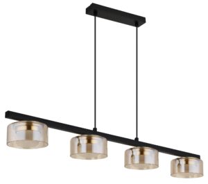 globo-hanglamp-higgins-zwart-glas-groteeettafellamp-led-16055-4hg-1