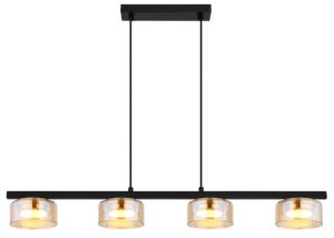 globo-hanglamp-higgins-zwart-glas-groteeettafellamp-led-16055-4hg-2