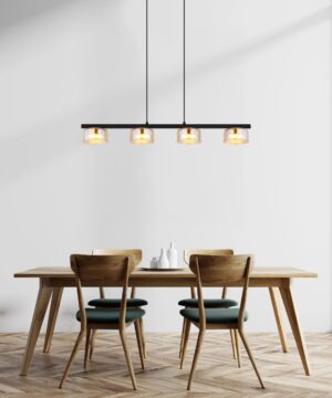 globo-hanglamp-higgins-zwart-glas-groteeettafellamp-led-16055-4hg-4