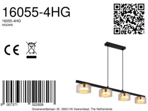 globo-hanglamp-higgins-zwart-glas-groteeettafellamp-led-16055-4hg-8a