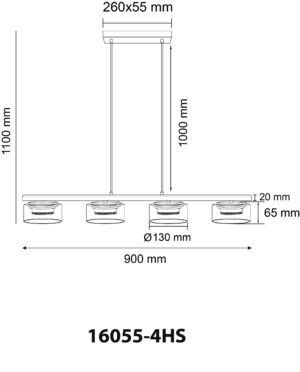 globo-hanglamp-higgins-zwart-glas-groteeettafellamp-led-16055-4hs-5