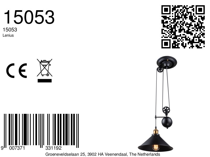 globo-hanglamp-lenius-zwart-metaal-ø30cm-e27-15053-8a