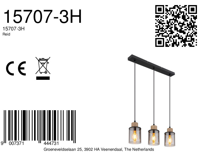 globo-hanglamp-reid-zwart-glassmokeglas-groteeettafellamp-e27-15707-3h-8a