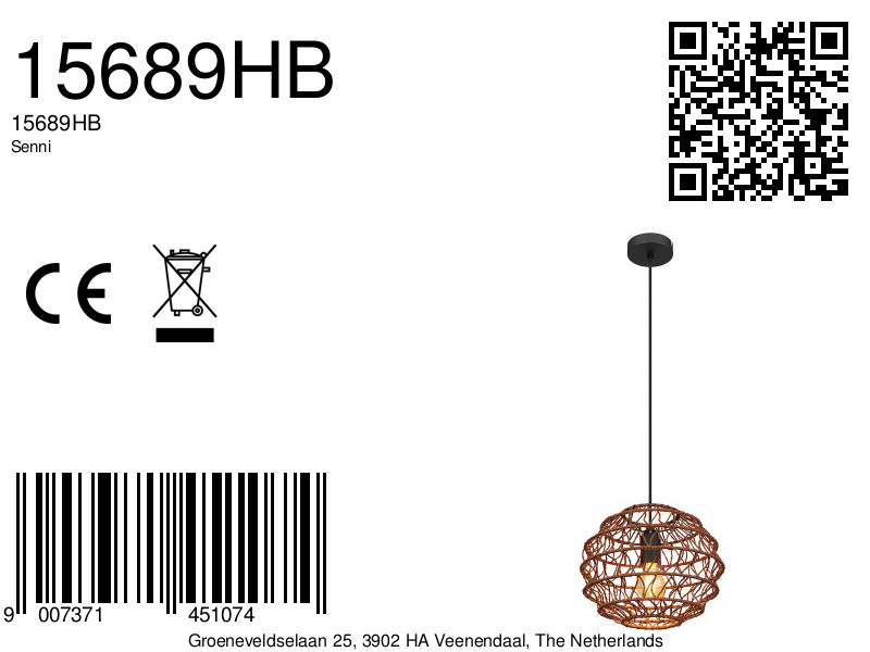 globo-hanglamp-senni-bruin-metaal-ø29cm-e27-15689hb-8a