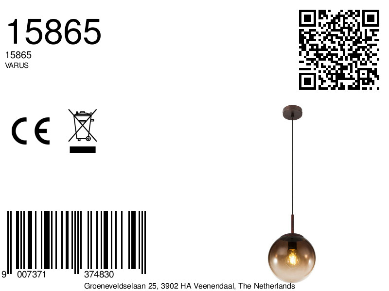 globo-hanglamp-varus-bruin-glas-ø20cm-e27-15865-8a
