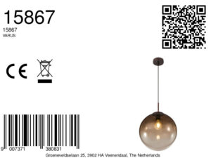 globo-hanglamp-varus-bruin-glas-ø30cm-e27-15867-8a