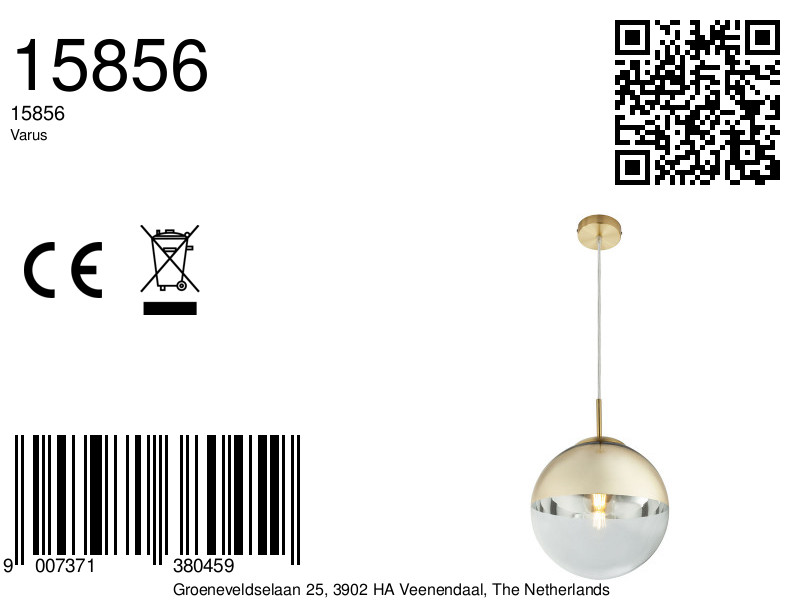 globo-hanglamp-varus-goud-glas-ø25cm-e27-15856-8a