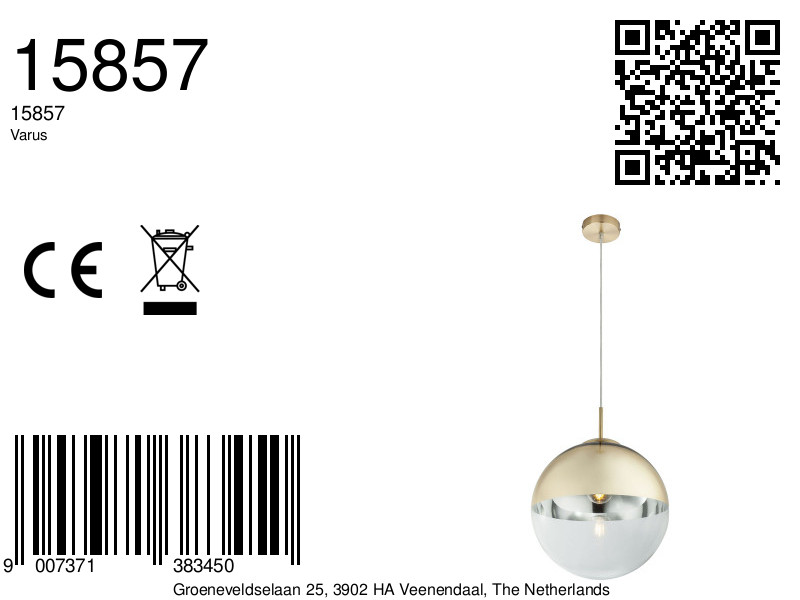 globo-hanglamp-varus-goud-glas-ø30cm-e27-15857-8a