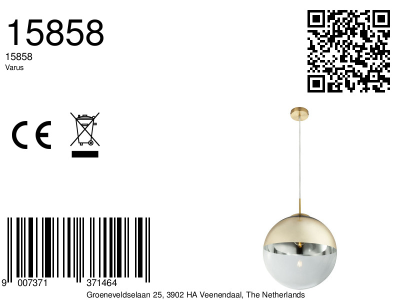 globo-hanglamp-varus-goud-glas-ø33cm-e27-15858-8a