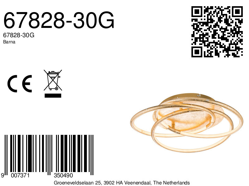 globo-plafonniere-barna-goud-aluminium-ø50cm-led-67828-30g-8a