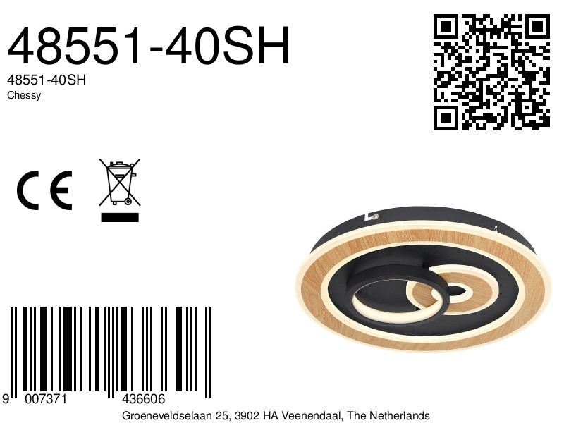 globo-plafonniere-chessy-zwart-metaal-ø40cm-led-48551-40sh-8a