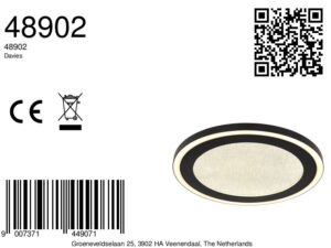 globo-plafonniere-davies-zwart-metaal-ø34cm-led-48902-8a