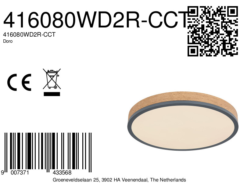 globo-plafonniere-doro-grijs-metaal-ø45cm-led-416080wd2r-cct-8a