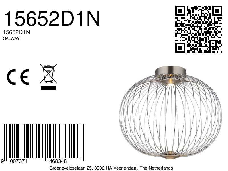 globo-plafonniere-galway-staal-metaal-ø50cm-led-15652d1n-8a