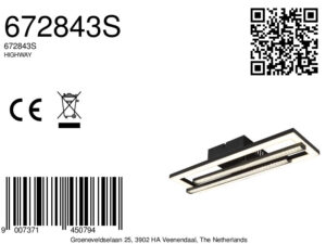 globo-plafonniere-highway-zwart-kunststof-led-672843s-8a