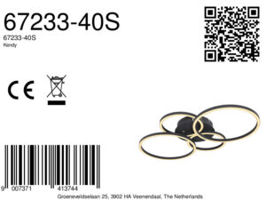 globo-plafonniere-kendy-zwart-metaal-led-67233-40s-8a