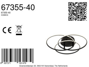 globo-plafonniere-kombos-zwart-metaal-ø46cm-led-67355-40-8a