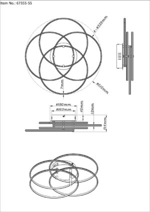 globo-plafonniere-kombos-zwart-metaal-ø52cm-led-67355-55-5