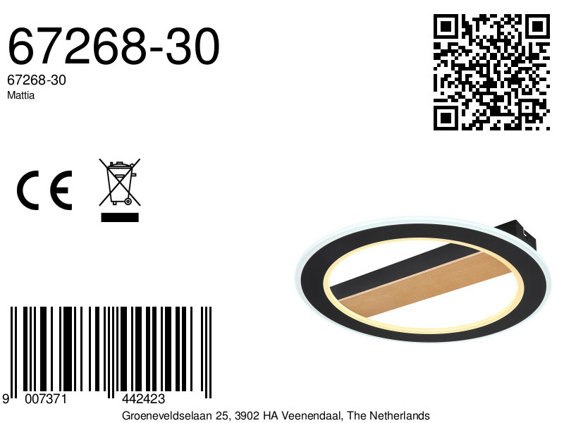 globo-plafonniere-mattia-zwart-metaal-ø45cm-led-67268-30-8a