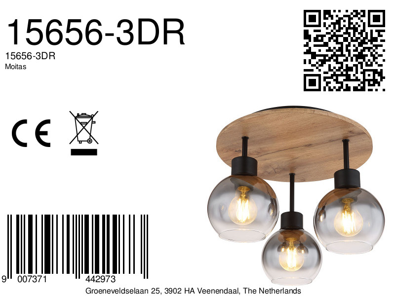 globo-plafonniere-moitas-naturelzwart-glas-ø38cm-e27-15656-3dr-8a