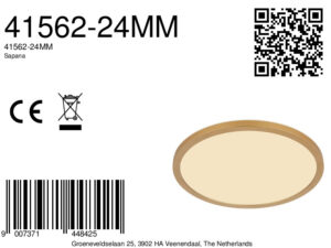 globo-plafonniere-sapana-messing-kunststof-ø42cm-led-41562-24mm-8a