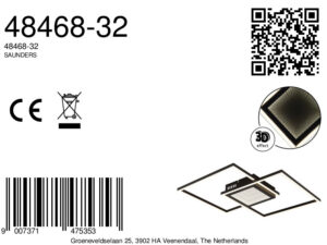 globo-plafonniere-saunders-zwart-metaal-led-48468-32-8a