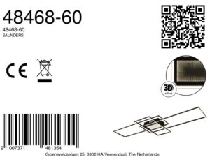 globo-plafonniere-saunders-zwart-metaal-led-48468-60-8a