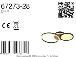 globo-plafonniere-sid-zwart-metaal-led-67273-28-8a