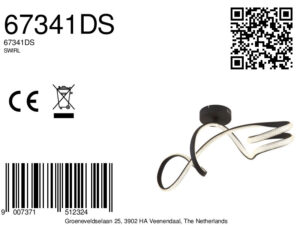 globo-plafonniere-swirl-zwart-metaal-led-67341ds-8a