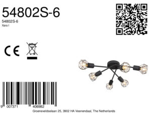 globo-plafonniere-xarai-zwart-metaal-ø63cm-e14-54802s-6-8a