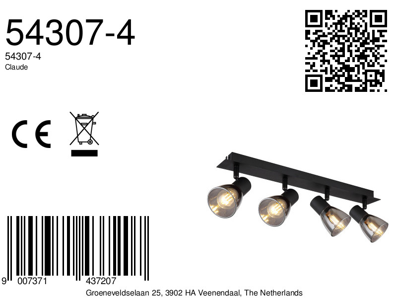 globo-spot-claude-zwart-glasmetaalsmokeglas-kleurglas-lamp-e14-54307-4-8a