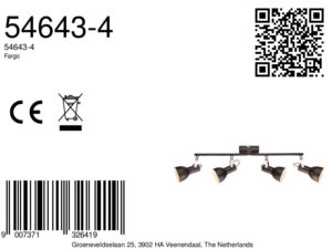globo-spot-fargo-bruin-metaal-opbouwspot-e14-54643-4-8a