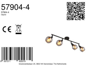 globo-spot-glyptar-zwart-metaal-opbouwspot-e14-57904-4-8a