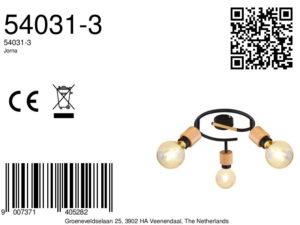 globo-spot-jorna-zwart-metaal-ø25cm-e27-54031-3-8a