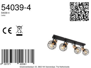 globo-spot-lacky-zwart-metaal-opbouwspot-e27-54039-4-8a