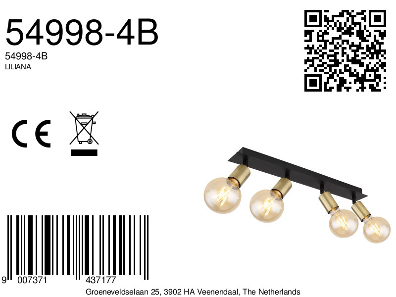 globo-spot-liliana-brons-glas-opbouwspot-e27-54998-4b-8a