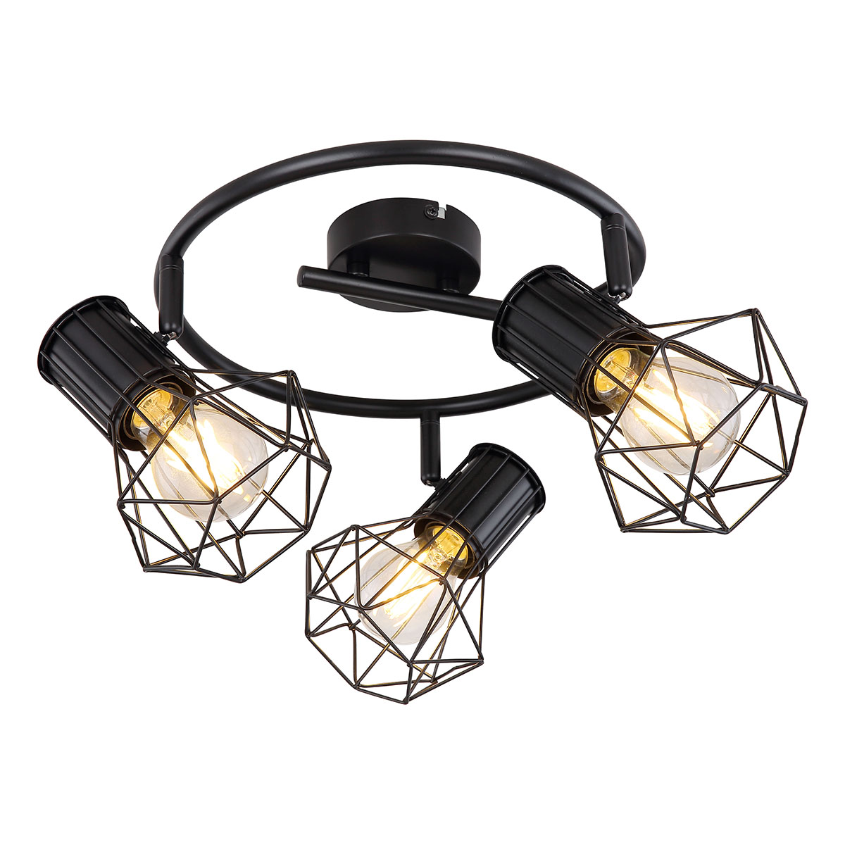 globo-spot-priska-zwart-metaal-ø29cm-e27-54017-3-0