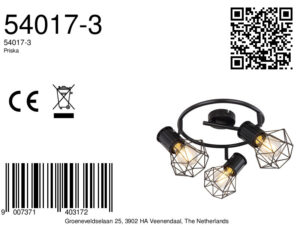 globo-spot-priska-zwart-metaal-ø29cm-e27-54017-3-8a