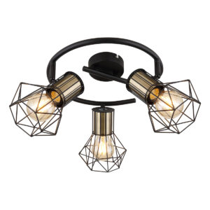 globo-spot-priska-zwart-metaal-ø29cm-e27-54017-3m-0