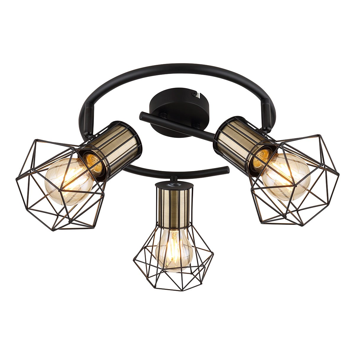 globo-spot-priska-zwart-metaal-ø29cm-e27-54017-3m-0