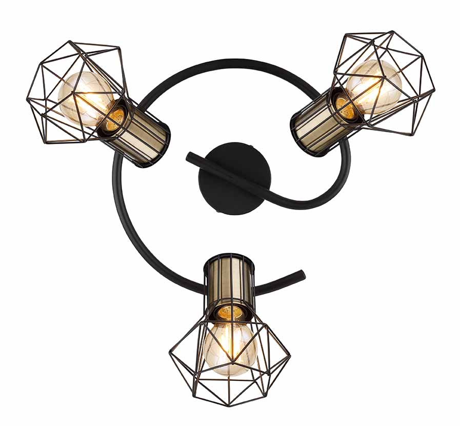 globo-spot-priska-zwart-metaal-ø29cm-e27-54017-3m-1