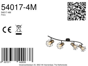 globo-spot-priska-zwart-metaal-opbouwspot-e27-54017-4m-8a