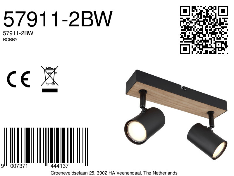 globo-spot-robby-zwart-metaal-opbouwspot-gu10-57911-2bw-8a