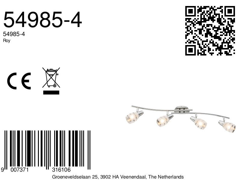 globo-spot-roy-chroom-metaal-opbouwspot-e14-54985-4-8a