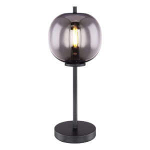 globo-tafellamp-blacky-zwart-glasmetaalsmokeglas-ø19cm-e14-15345t-0