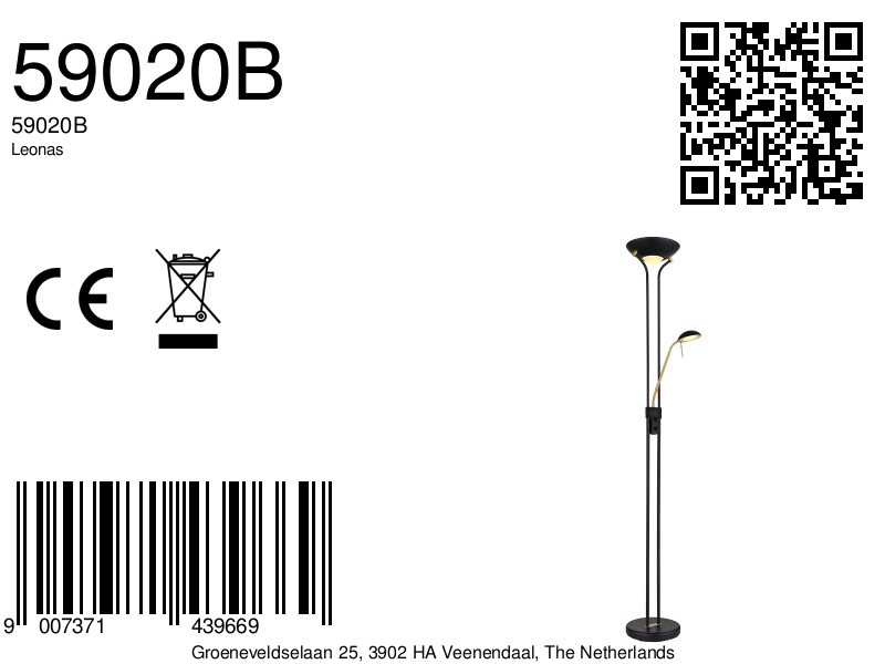 globo-vloerlamp-leonas-zwart-metaal-ø26cm-led-59020b-8a