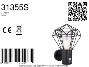 globo-wandlamp-horace-zwart-metaal-led_e27-31355s-8a