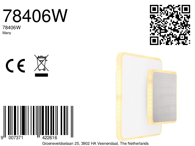 globo-wandlamp-many-wit-metaal-led-78406w-8a