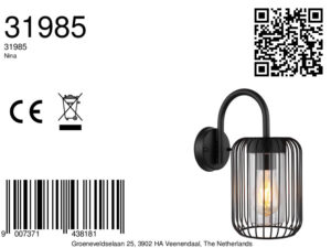 globo-wandlamp-nina-zwart-metaal-e27-31985-8a