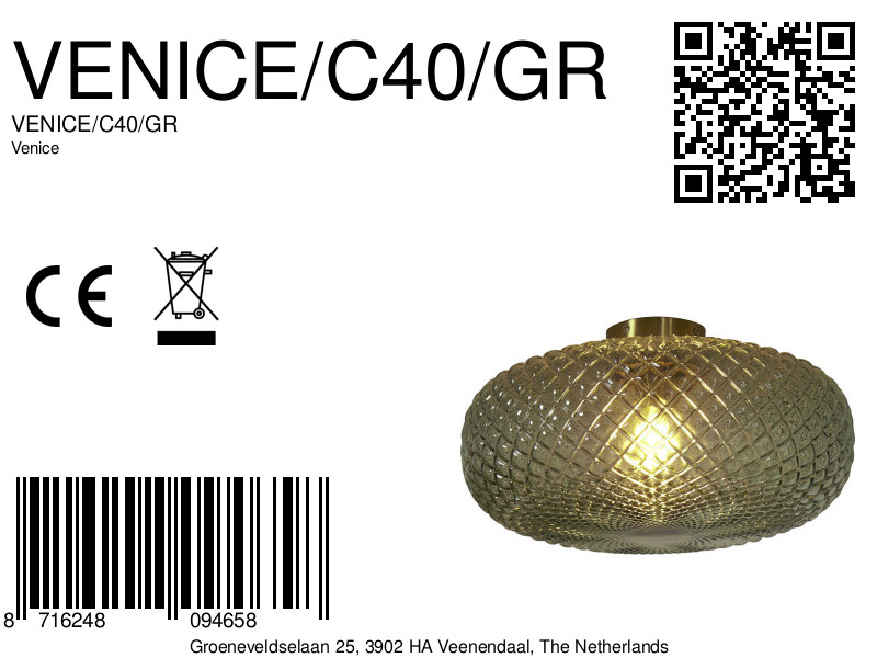 it'saboutromi-plafonniere-venice-groen-glasmetaal-ø44cm-e27-venice/c40/gr-8a